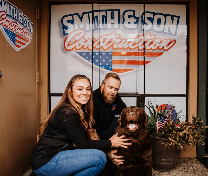 Smith & Son Team with a pet dog in Walnut Creek, CA